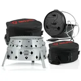BBQ-Toro Dutch Oven Set mit Dutch Oven Grill "DOKING" 6-tlg.