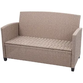 Mendler HWC-F10 Lounge-Set grau-braun