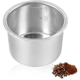 51mm Kaffeesieb Filterkorb Espresso Sieb - Siebträger Zubehör Edelstahl Kaffeefilter kompatibel mit Delonghi, Breville Espressomaschine Rückspülfilter Kaffeesieb, Kaffeefilter Camping (4 Tassen)