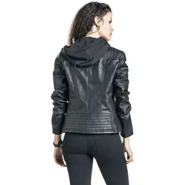 Black Premium by EMP Damen schwarze Kunstlederjacke im Biker-Style M - M