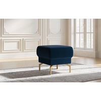 sit&more Hocker Orient 12 V, goldfabene Metallfüße blau