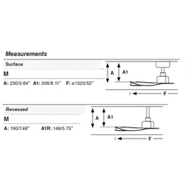 faro BARCELONA Rocker 132 cm Deckenventilator Weiß
