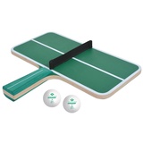 Donic Schildkröt Schildkröt Ping Pong Challenge Tischtennis-Set, 1 Schläger in Form Einer kleinen Tischtennisplatte, mit Netzgarnitur, 2 Bälle, - 788459