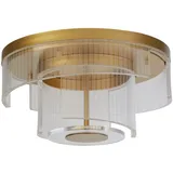Searchlight LED-Deckenleuchte Deco, goldfarben, Stahl, Acryl