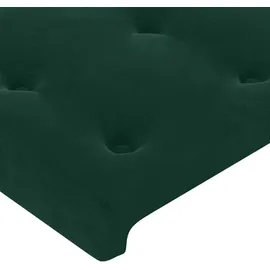 vidaXL LED Kopfteil Dunkelgrün 103x16x118/128 cm Samt