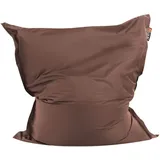 Beliani - Kissenhülle für großen Sitzsack Braun aus Nylon 140 x180 cm Liegesessel mit Reißverschluss Klettverschluss Riesensitzsack