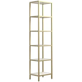 VCM Standvitrine Vinali M 40 x 30 x 165 cm Gold
