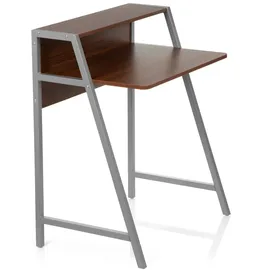 HJH Office Schreibtisch Dumont Walnuss / Silber