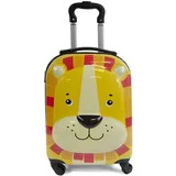 KINSTON Kabinenkoffer mit Rollen für Kinder | Gepäck mit Tiermotiven, Orange, 32x46x25, Für Kinder