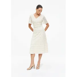 s.Oliver Midikleid Ajourmuster Beige 34