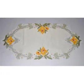 Stickereien Plauen Tischdecke Lilienzeit Ø 28 cm mehrfarbig