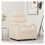 vidaXL Relaxsessel Creme Stoff 92 x 105 x 0 cm Beige/Weiß