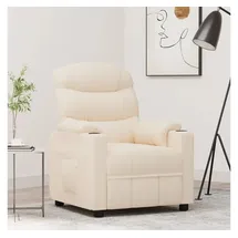 vidaXL Relaxsessel Creme Stoff 92 x 105 x 0 cm Beige/Weiß