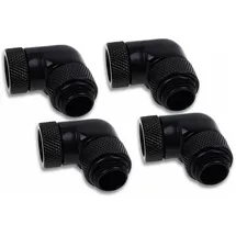 Alphacool 17618 Eiszapfen Winkeladapter 90° drehbar G1/4 AG auf G1/4 IG - 4pcs Set Deep Black Anschluss