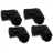 Alphacool 17618 Eiszapfen Winkeladapter 90° drehbar G1/4 AG auf G1/4 IG - 4pcs Set Deep Black Anschluss