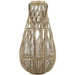 Windlichtsäulen TONGA Bambusholz 77 cm Naturfarben