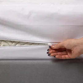 Homescapes Matratzenschoner wasserdicht 135 x 190 cm Olivgrün