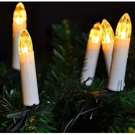 Nipach GmbH 30er LED Lichterkette Weihnachtsbaumbeleuchtung für Innen Christbaumkerzen XMAS