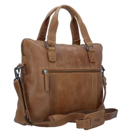 GREENLAND Nature Light Aktentasche Leder 38 cm Laptopfach braun