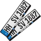 2er Set Kennzeichenhalter Kennzeichenverstärker „NUR DER HSV” Hamburger SV