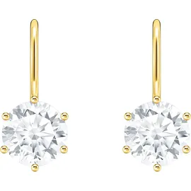 Thomas Sabo Ohrhänger mit großem weißem Zirkonia vergoldetes Silber