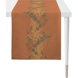 Tischläufer APELT "5250 HERBSTZEIT, Jacquard, Herbstdeko, Herbst", orange, B:46cm L:140cm, Polyester, Viskose, Tischdecken
