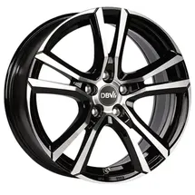 DBV Andorra 7,5 x 17 5 x 100 ET35 Schwarz glänzend