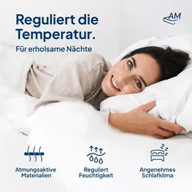AM Qualitätsmatratzen 7-Zonen Deluxe Gelschaum-Topper 200 x 220 cm