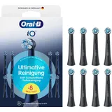 Oral-B iO Ultimative Reinigung, Original Aufsteckbürsten für elektrische Oral-B iO Zahnbürsten, 'Borsten-in-Borsten' Bündel, Schwarz, 8 Stück