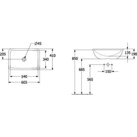 Villeroy & Boch Loop & Friends Einbauwaschbecken 60 x 40,5 cm (4A650001)
