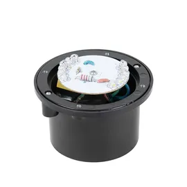 LINDBY LED Bodeneinbauleuchte Nandita Aluminium Ø 10 cm 1-flammig grau