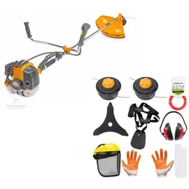 Powermat Benzin-Motorsense 52ccm 6 PS Trimmer Set Zubehör