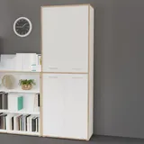 Forte Keflav Aktenschrank 84,5 x 41,5 x 226,4 cm weiß