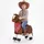 Vevor Reitpferd auf Rollen 76cm, 50kg Belastbares Stehpferd mit Soundfunktion, Spielpferd mit Erhöhtem Sitz Griffen & Pedalen, Braunes Schaukelpferd zum Draufsitzen & Reiten für Kinder von 3-6 Jahren
