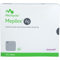 CC Pharma GmbH MEPILEX Ag Schaumverband 10x10 cm steril