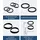 SANITOP-WINGENROTH Dichtungssortiment für Siphons 1 1/2" Schwarz