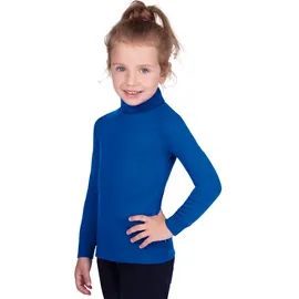 TRIGEMA Damen Mädchen, Langarm Ski/Sport-Rolli Pullover, Royal, 152 EU