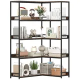 Costway Eckregal 110 x 89 x 180 cm Braun