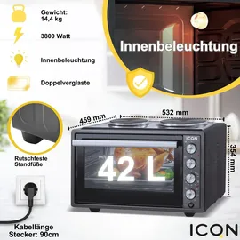 ICQN 42 L 3800 W, Schwarz