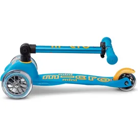 Micro Kinderroller Mini Micro Deluxe LED lila Scooter - Schwarz