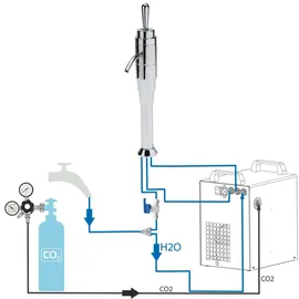 bietal® Tafelwassergerät 25 mit Kühlung & Zapfstelle Joystick ohne Filter