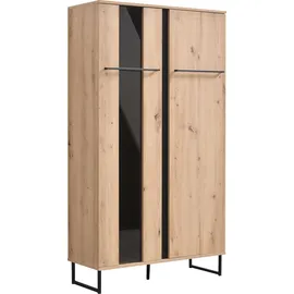 INOSIGN Highboard Sardinia, Vitrine, Breite 84 cm beige|schwarz