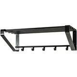 Haku-Möbel HAKU Möbel Wandgarderobe 32502 schwarz Metall 5 Haken 65,0 x 20,0 cm