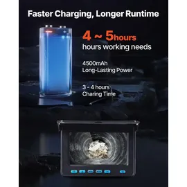 Vevor Inspektionskamera 50 m mit 4,3-Zoll-HD-Bildschirm IP68 wasserdicht