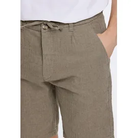Lindbergh Shorts LINDBERGH "Leinenshorts Relaxed Fit", Herren, Gr. M, army, Obermaterial: 55% Baumwolle, 45% Leinen, relaxed fit, Hosen Shorts