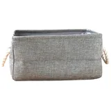 Starsglowing Wäschekorb Aufbewahrungskorb mit Griff Schrank Organizer Aufbewahrungsbox für Kleidung Handtücher Bettwäsche (Large, Grau)