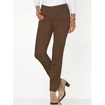 Classic Basics Sieh an! Jeans in braun-schoko-bedruckt | Gr.: 44