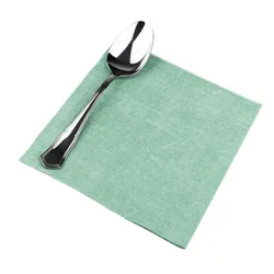 Schachtel mit 600 Papierservietten 40x40 mit verzierter Spitze – Cowboy Green