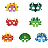 bj Dinosaurier Masken Kinder Dinosaurier Party Masken 7 Packungen Filz Dinosaurier Kostüm Masken für Kinder