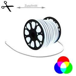 LED Lichtschlauch NEON FLEX 230V Slim - RGB - 100cm Zuschnitt - Anfertigung nach...